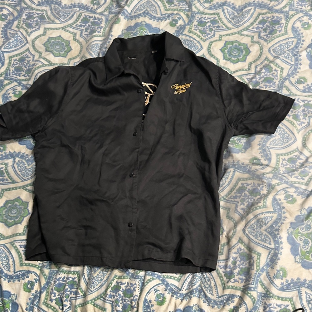 Black Short Sleeve Men's Shirt